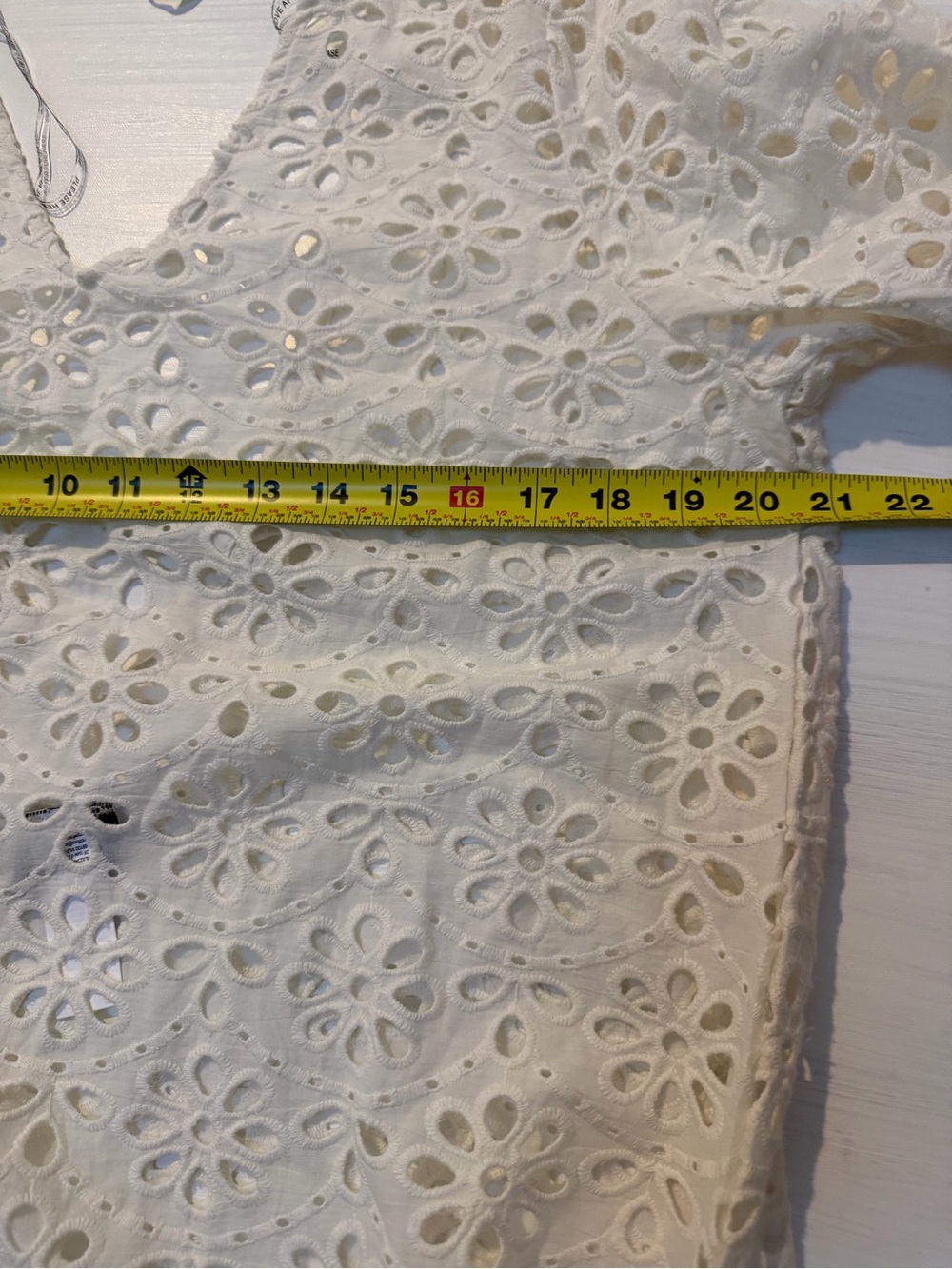 kate spade White Eyelet V-Neck Swim Coverup with Balloon Sleeves eyelet cover up - Picture 12 of 16